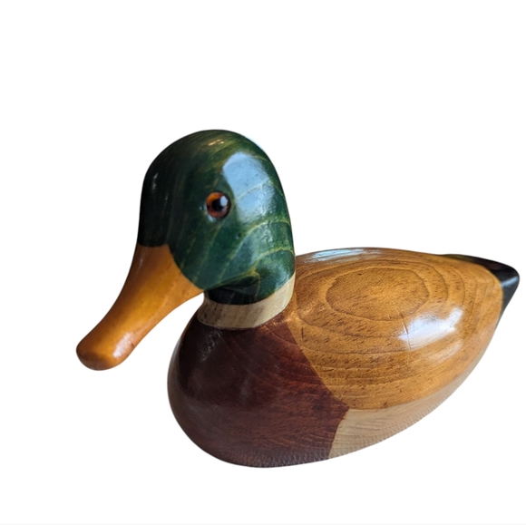 Vintage Handcrafted Wooden Mallard Duck - Picture 5 of 7